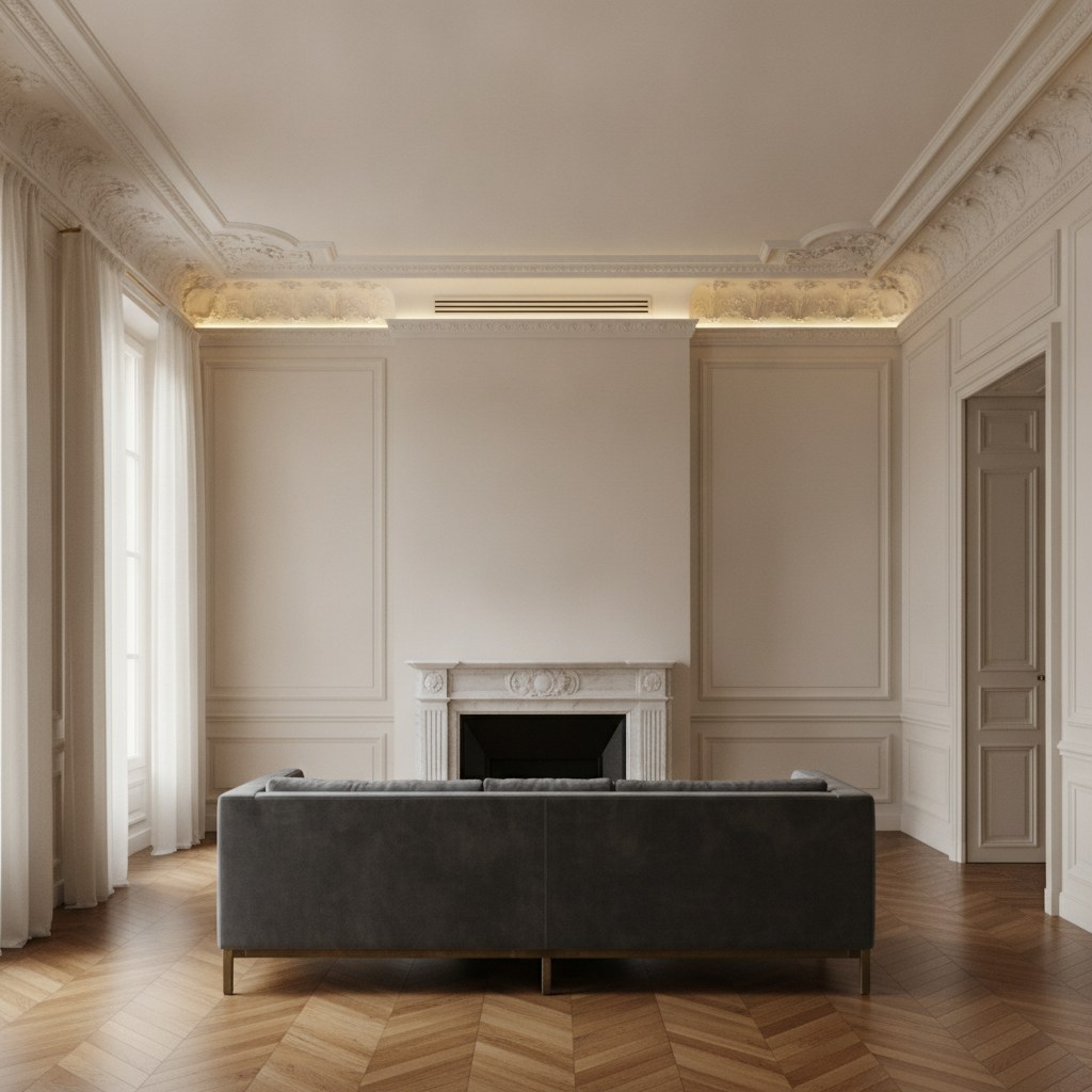 Salon d'exception traité par CLIMAXIA, aucun équipement visible